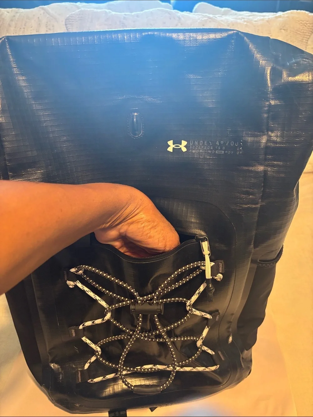 Under Armour Black Roll-Top Storm Backpack with External Bungee